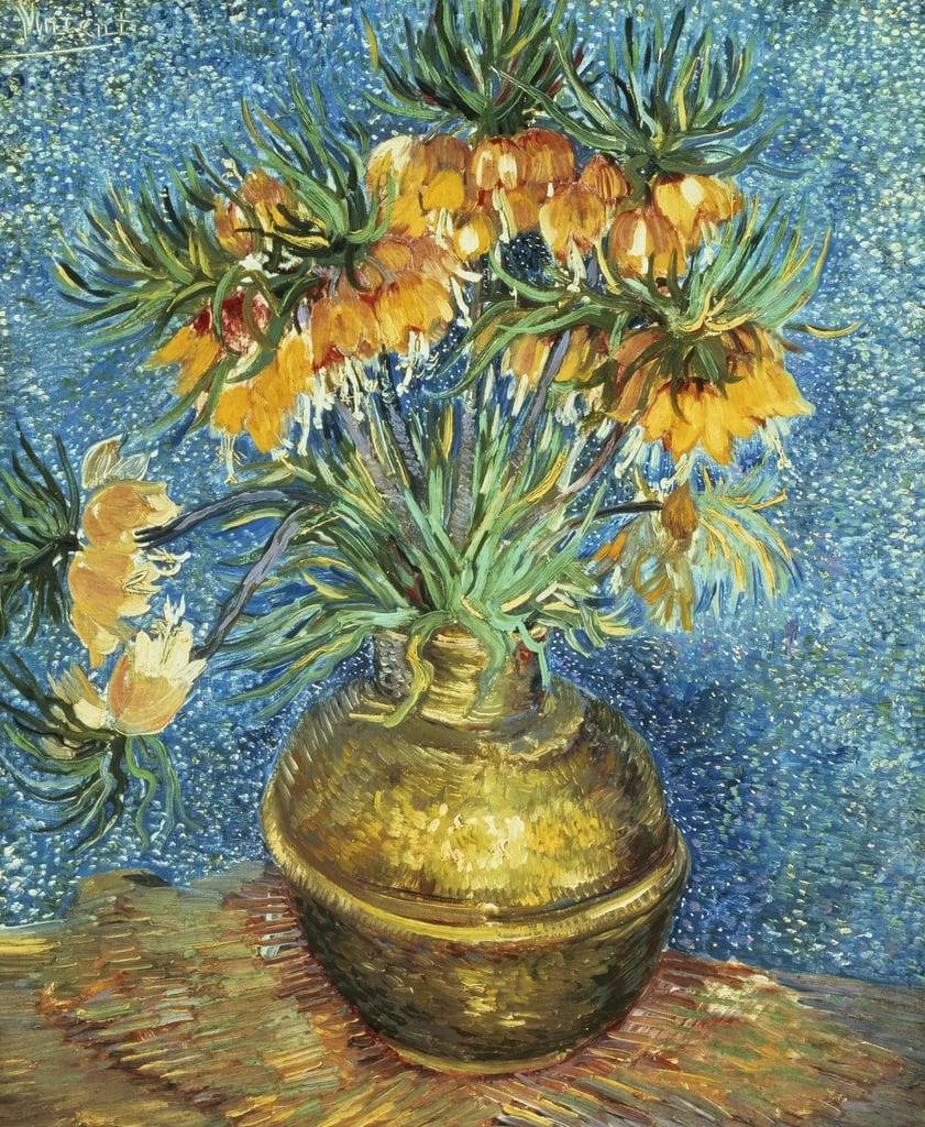  73-Vincent van Gogh-Fritillari imperiali della corona in un vaso di rame, 1886 - Musee d'Orsay, Paris 